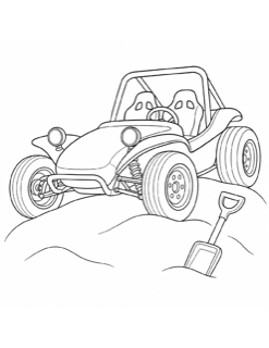 Målarbild med en bil att färglägga online